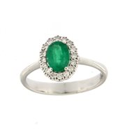 Anello Soranzo Gioielli Donna Pietre Preziose in Oro bianco Smeraldo 0.70 Ct GI10354407 - GI10354407
